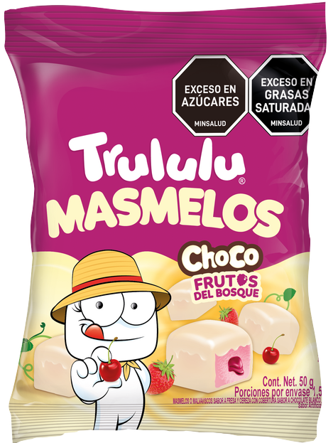 Trululu Masmelos Choco Frutos Del Bosque 50g