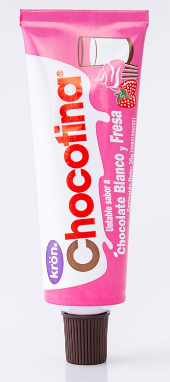 Chocotina Kron 30g Chocolate Blanco y Fresa 