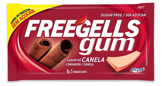 Chicle Freegells Canela 8g