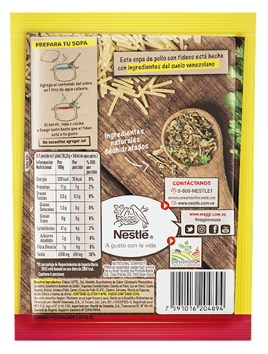 Sopa De Pollo Con Fideos Maggi 62g 