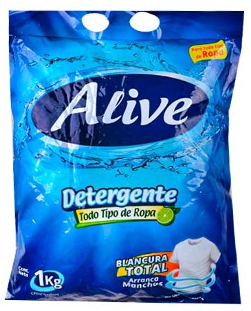 Detergente Blancura Total Alive 1kg