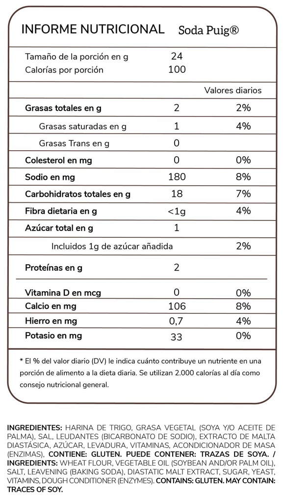 Galletas Soda Puig 240g