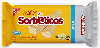 Wafer Sorbeticos Vainilla Familiar 105g