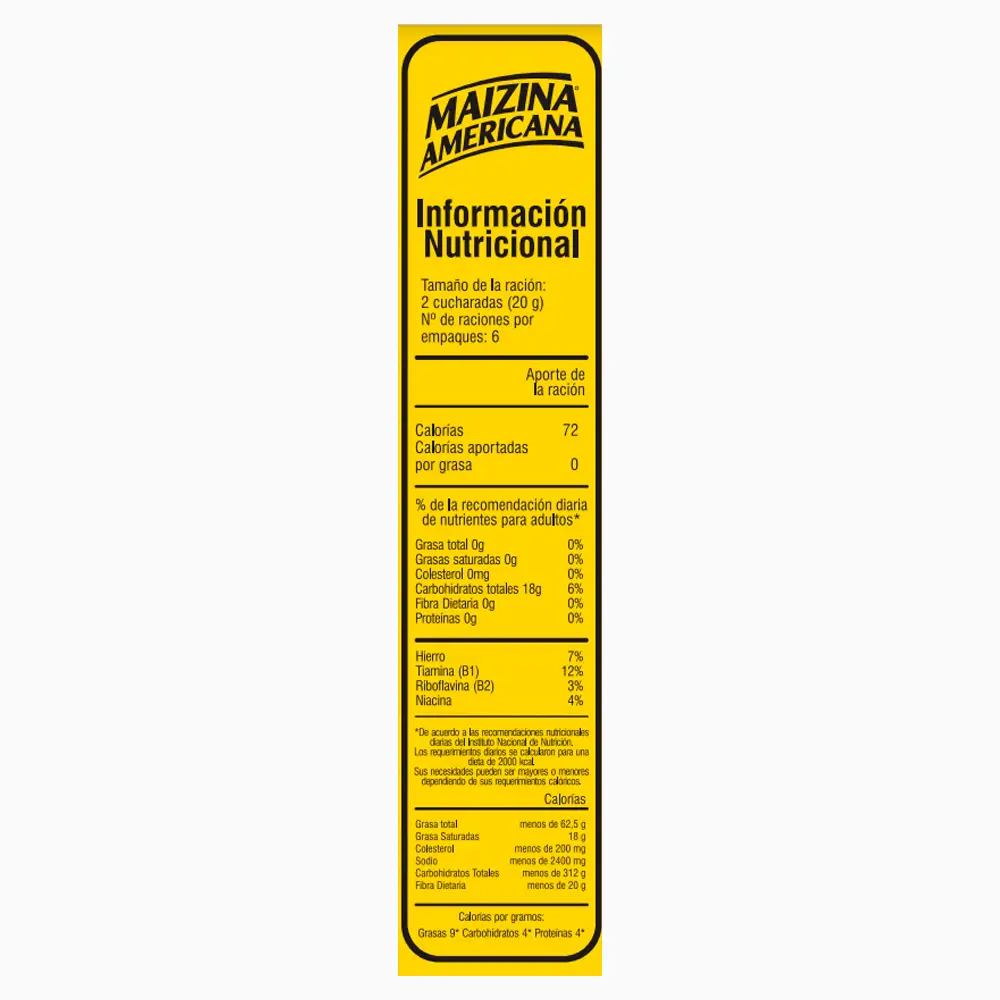 Maizina Americana Enriquecida 120g