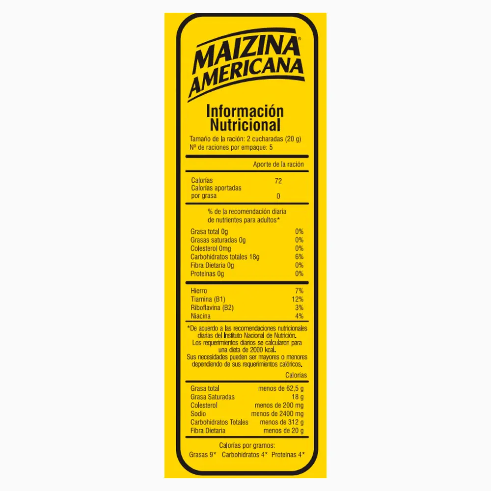 Maizina Americana Enriquecida 90g