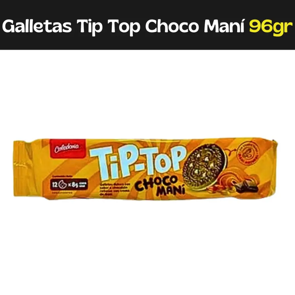 Galletas Tip-Top Choco Mani 96Gr