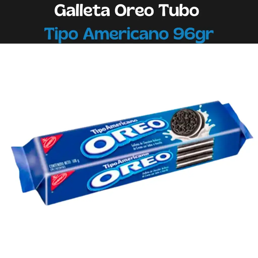 Galletas Oreo Tubo Tipo Americano 96gr