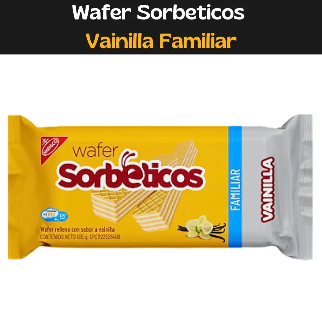 Wafer Sorbeticos Vainilla Familiar 105g