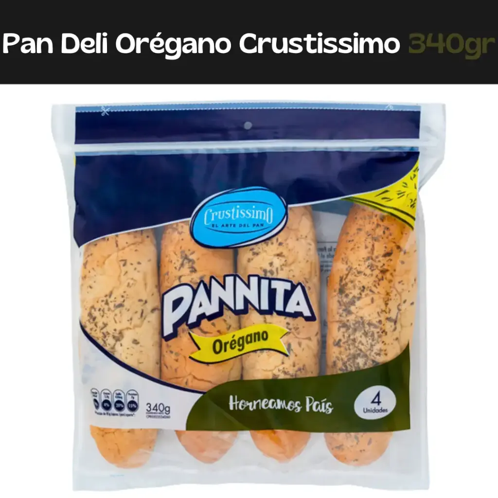 Pan Deli Orégano Crustissimo 340gr (E) 