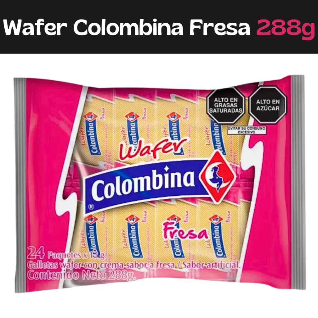 Wafer Fresa Colombina 288g