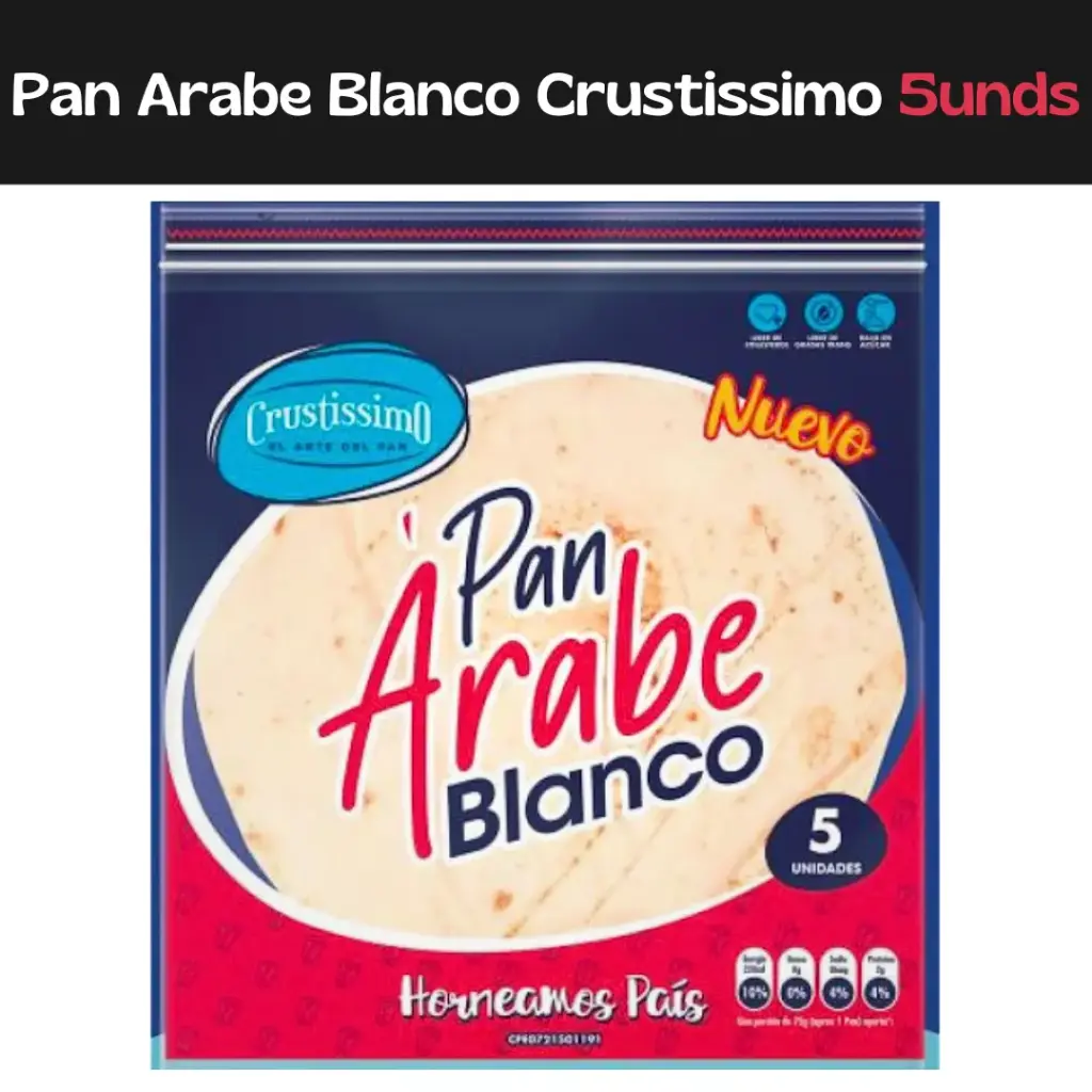 Pan Arabe Blanco Crustissimo 5unds (E)