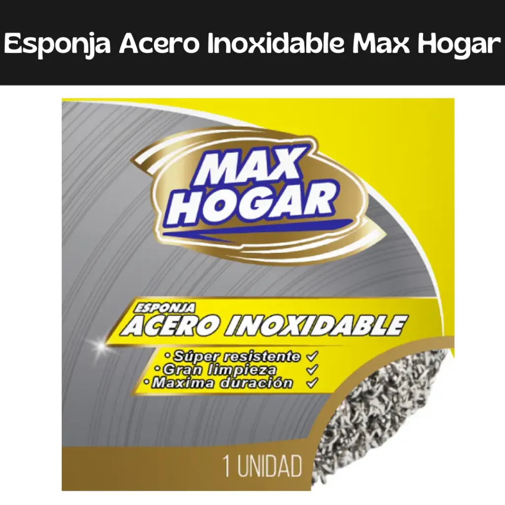 Esponja Acero Inoxidable Max Hogar