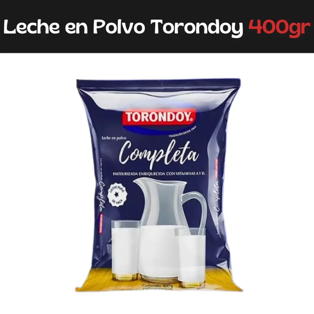 Leche En Polvo Completa Torondoy 400gr (E)