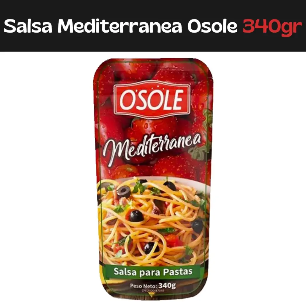 Salsa Para Pasta Mediterranea Osole 340g