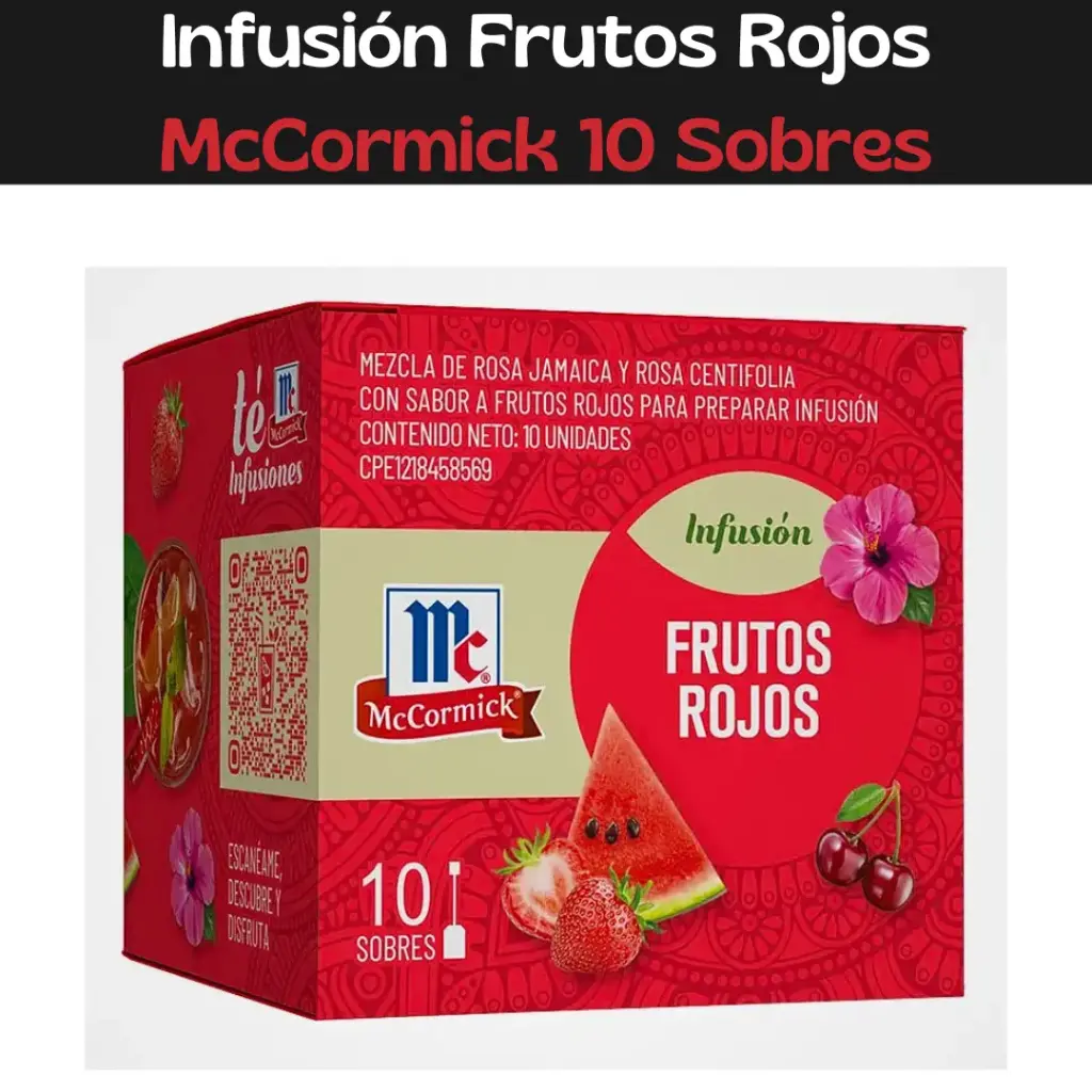 Infusión Frutos Rojos McCormick 10 Sobres