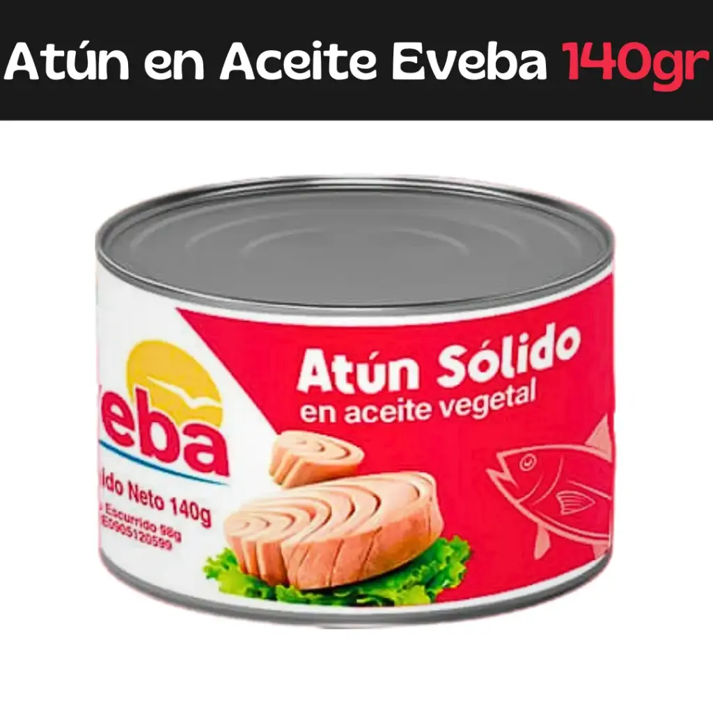 Atún Solido En Aceite Vegetal Eveba 140g
