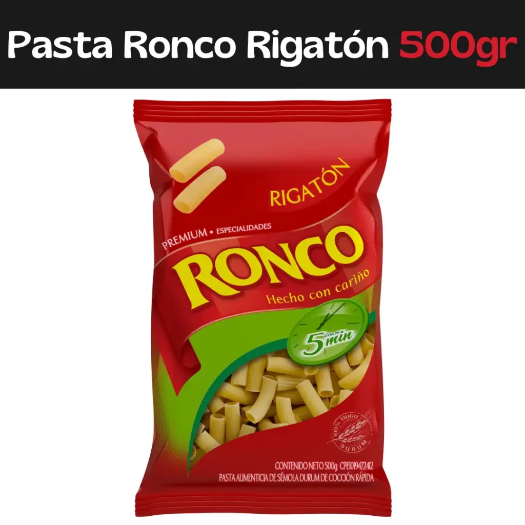 Pasta Ronco Rigatoni 500gr (E)