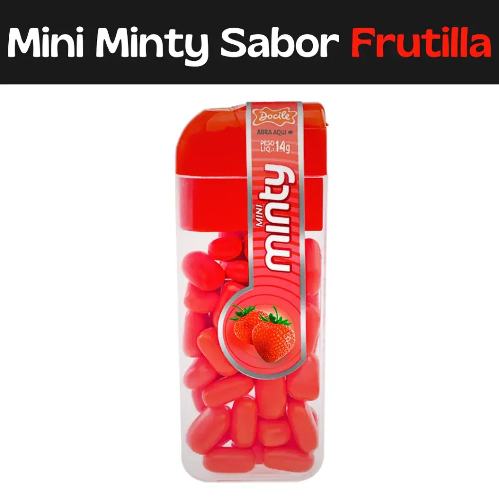 Caramelos Mini Minty Sabor Frutilla14g