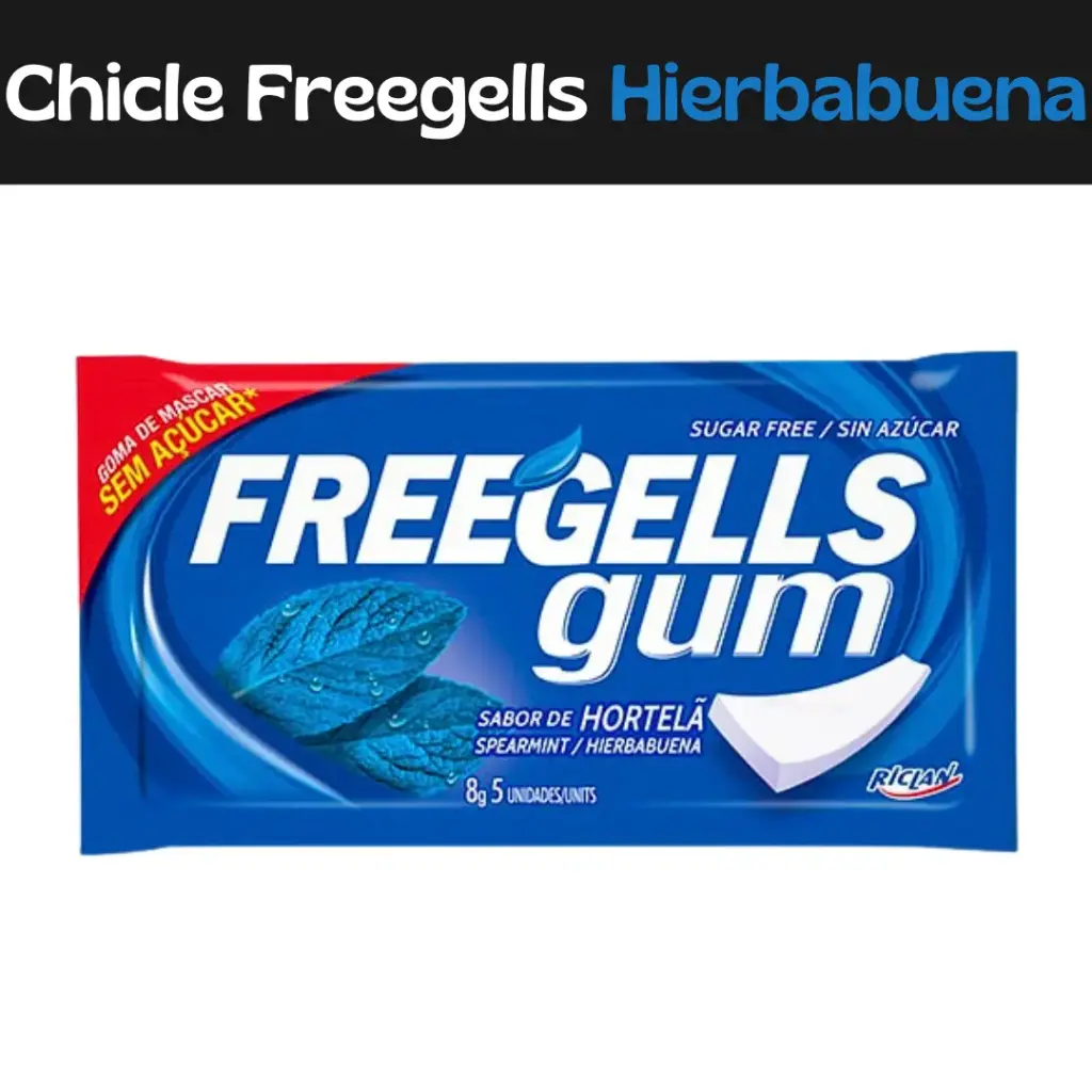 Chicle Freegells Hierbabuena 8g