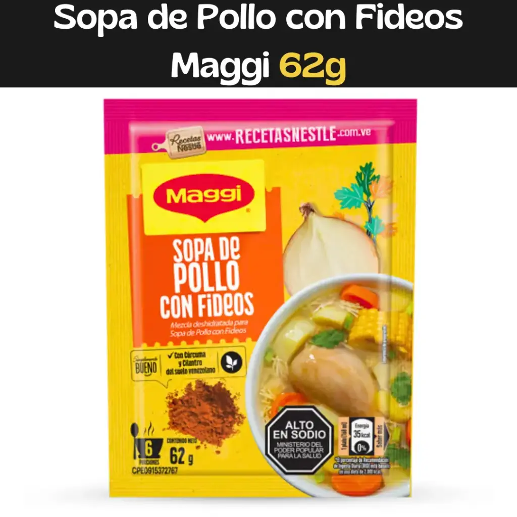 Sopa De Pollo Con Fideos Maggi 62g 