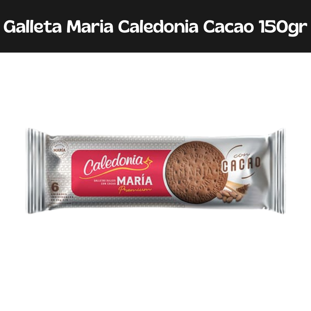 Galleta María Caledonia Con Cacao 150g