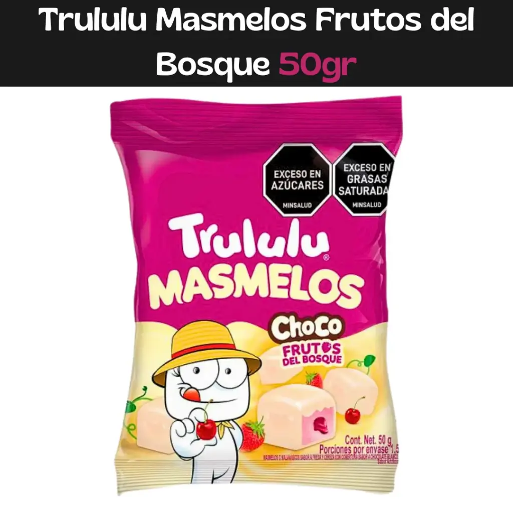 Trululu Masmelos Choco Frutos Del Bosque 50g