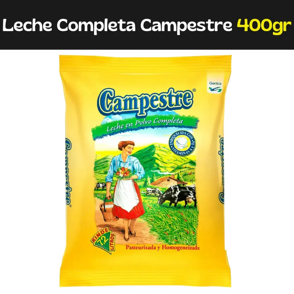 Leche En Polvo Completa Campestre 400g (E)