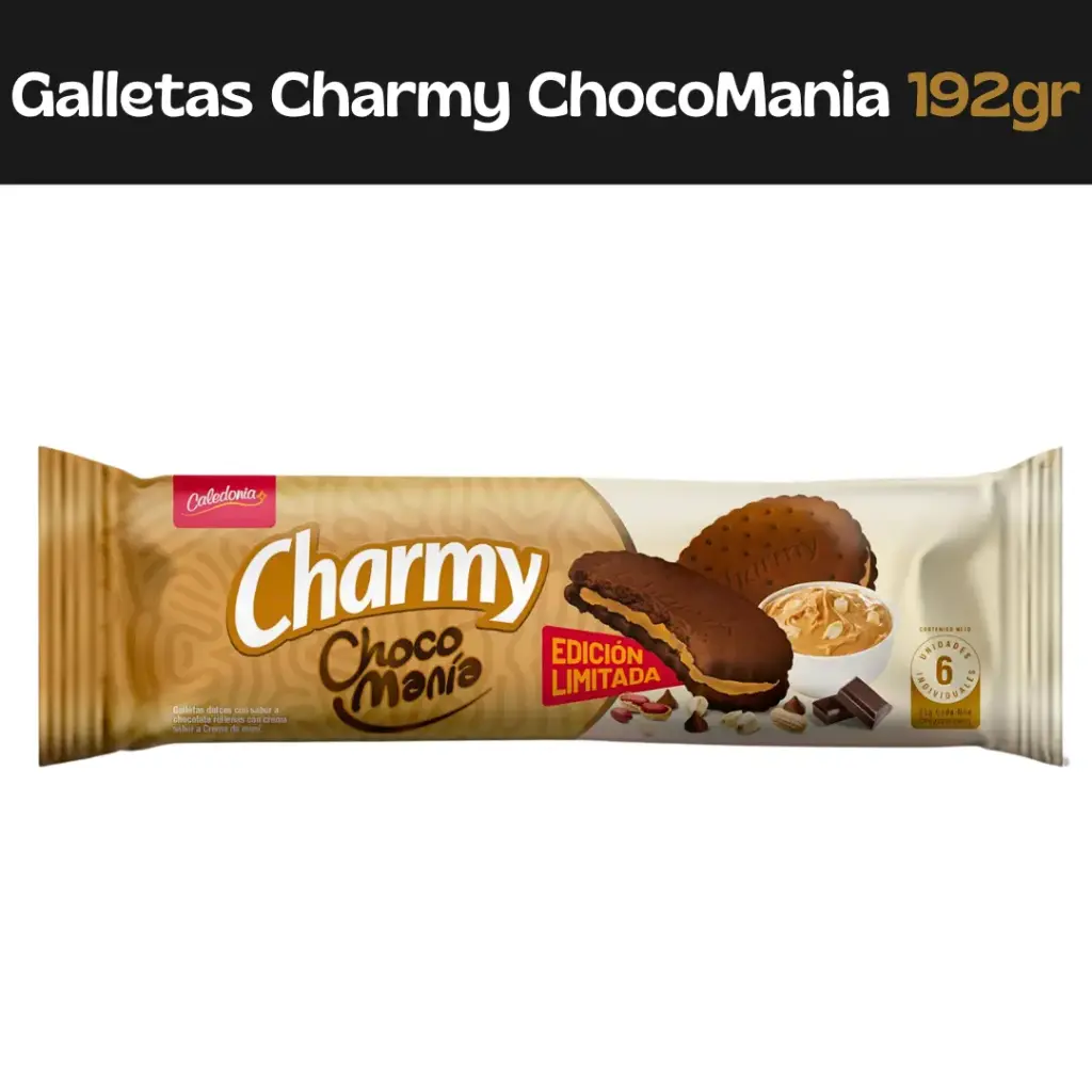 Galletas Charmy Choco Manía 192g 