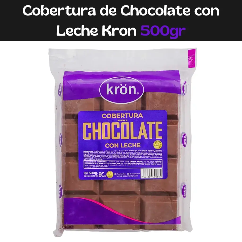 Cobertura Chocolate Con Leche Kron 500g