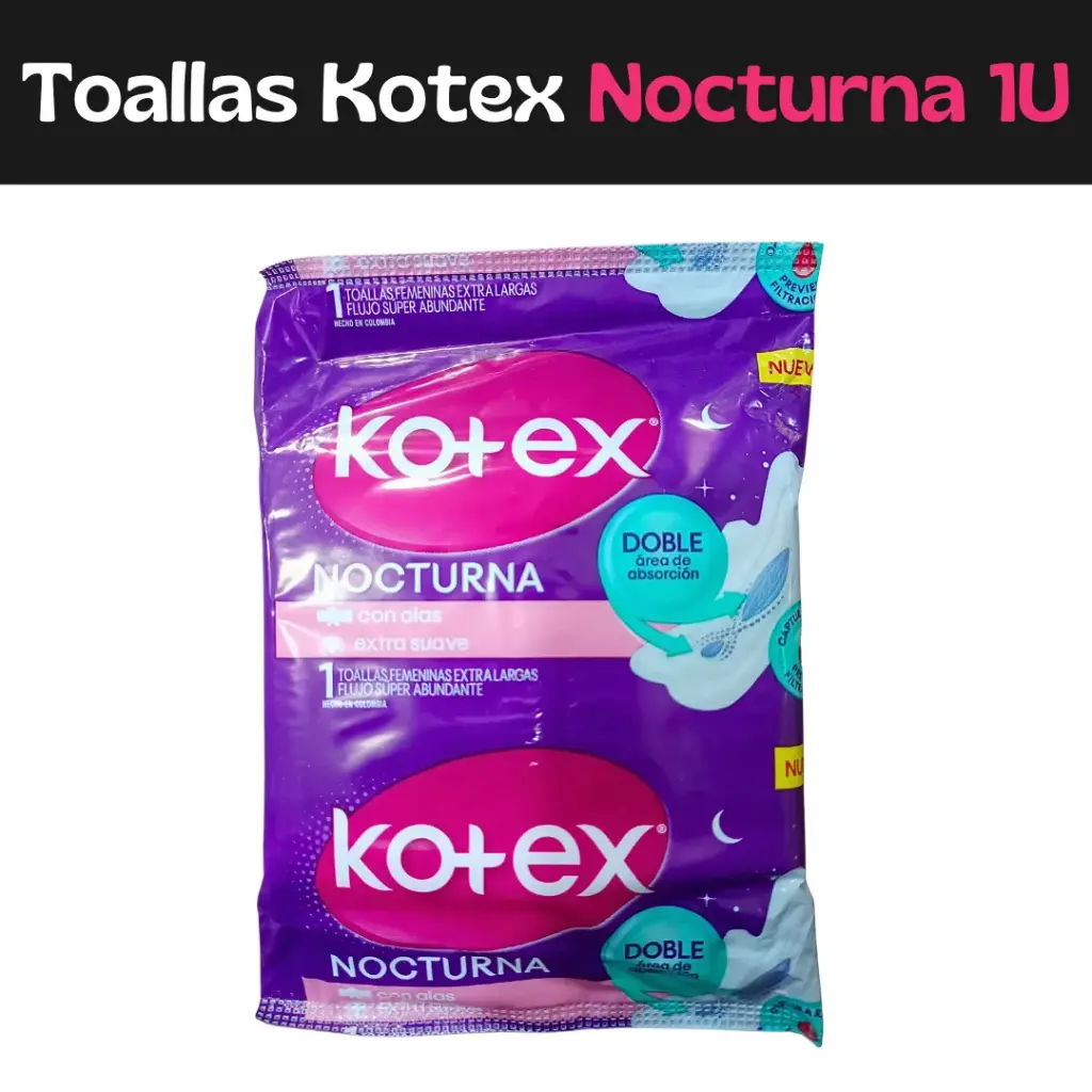 Toalla Kotex Nocturna Con Alas (1und) 