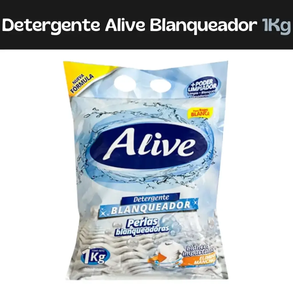 Detergente Blanqueador Alive 1kg 