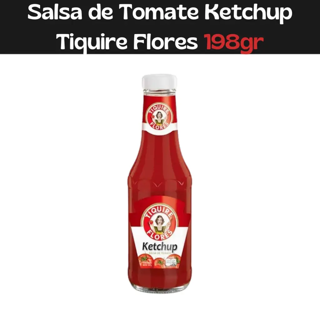 Salsa de Tomate Ketchup Tiquire Flores 198g