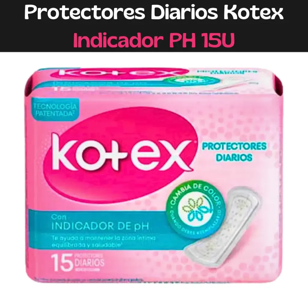 Protectores Diarios con Indicador de PH Kotex (15und)