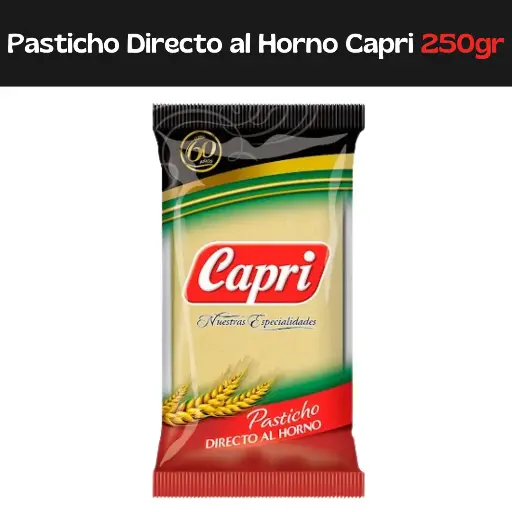 [7591151274516] Pasticho Directo al Horno Capri 250g (E)