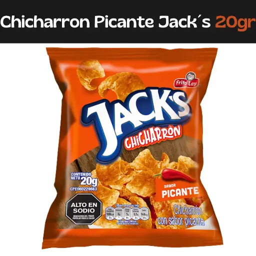 [7591206000770] Jack's Chicharron Picante 20g