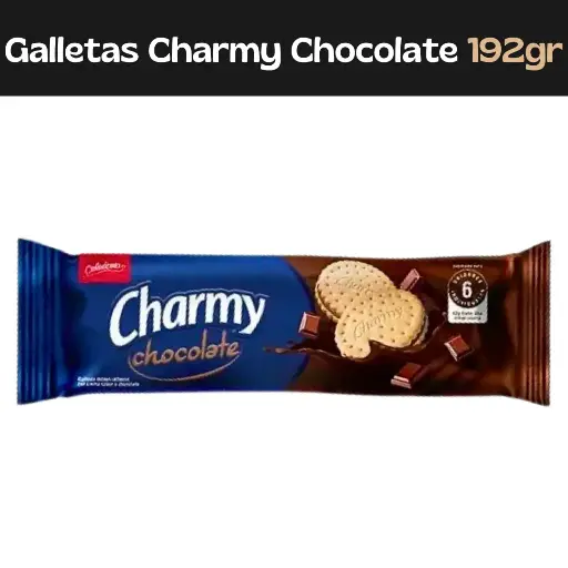 [7591164000065] Galletas Charmy Chocolate 192gr