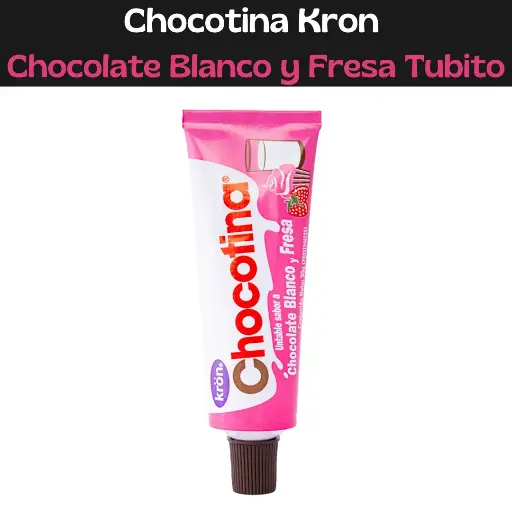 [7591389005838] Chocotina Kron 30g Chocolate Blanco y Fresa 