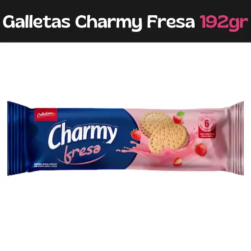 [7591164000058] Galletas Charmy Fresa 192gr