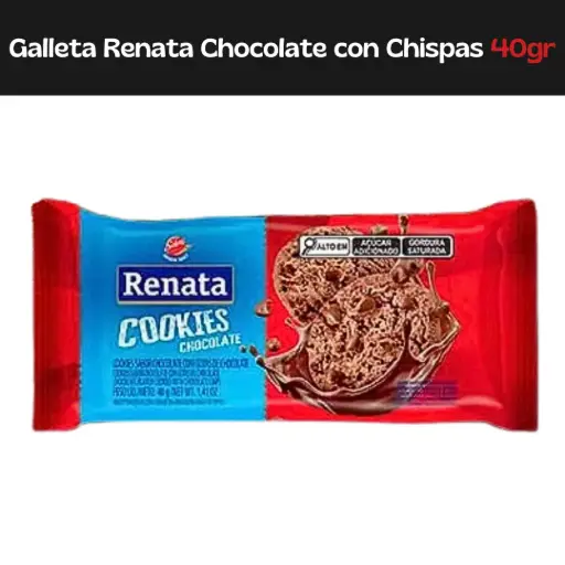 [7896022207809] Galleta Renata Chocolate con Chispas 40g