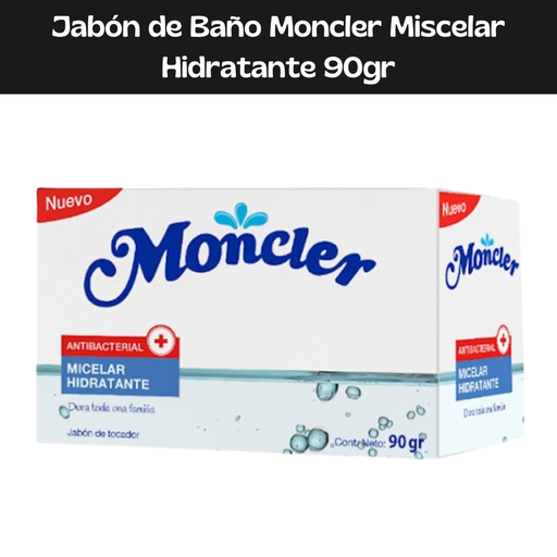 [7708872634851] Jabón Antibacterial Micelar Moncler 90g