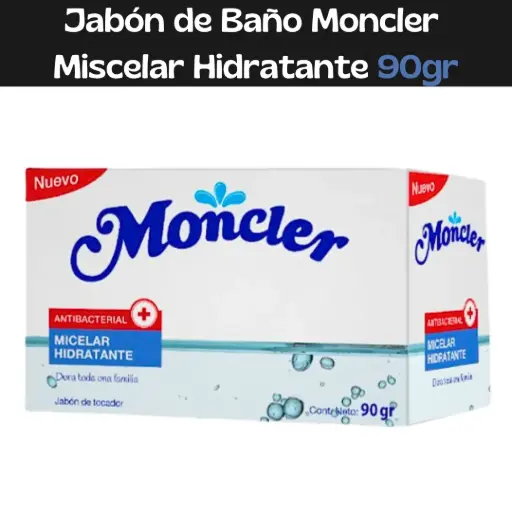 [7708872634851] Jabón Antibacterial Micelar Moncler 90g