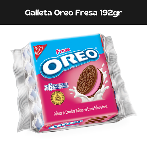 [7622202213731] Galletas Oreo Fresa 192gr