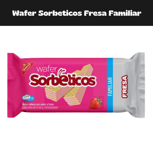 [7622201387297] Wafer Sorbeticos Fresa Familiar 105g