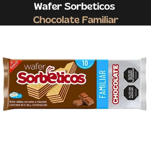 [7622202229015] Wafer Sorbeticos Chocolate Familiar 105g