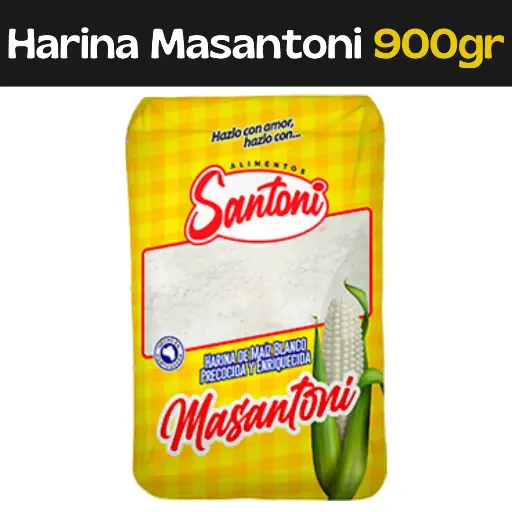 [7592498000721] Harina de Maíz Masantoni Santoni 900gr (E)