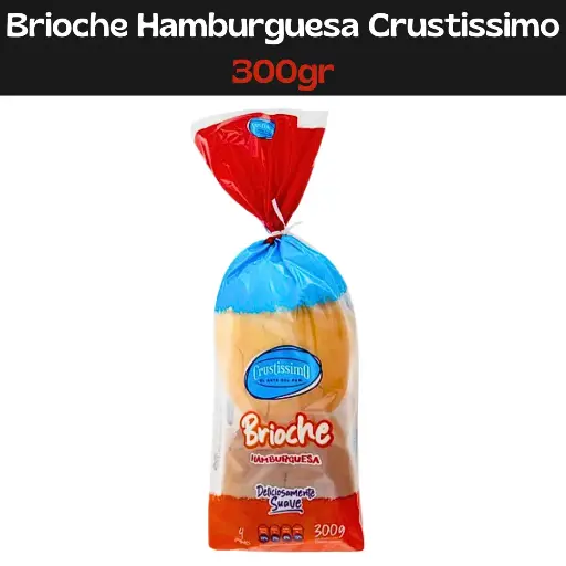 [7592109001550] Brioche Hamburguesa Crustissimo 300gr (E)