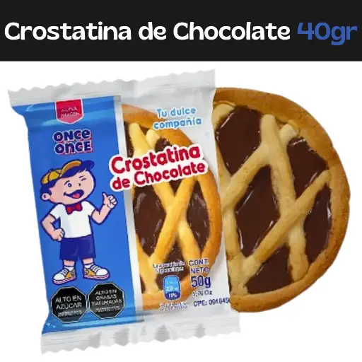 [7591316001490] Crostatina de Chocolate Once Once 50g