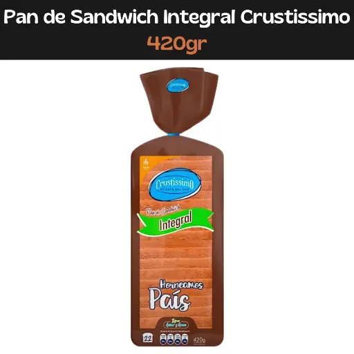 [7592109001673] Pan de Sandwich Integral Crustissimo 420gr (E)