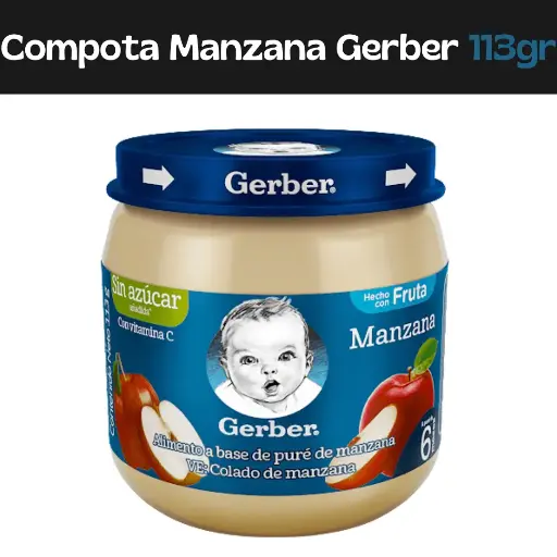[7501058640505] Compota Manzana Gerber 113g