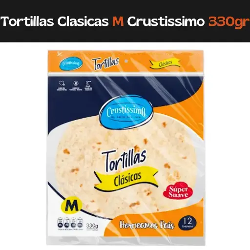 [7592109003363] Tortillas Clasicas M Crustissimo 330gr